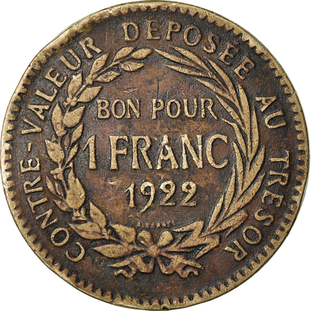 Coin, Martinique, Franc, 1922, Paris, VF(20-25), Copper-nickel, KM:41