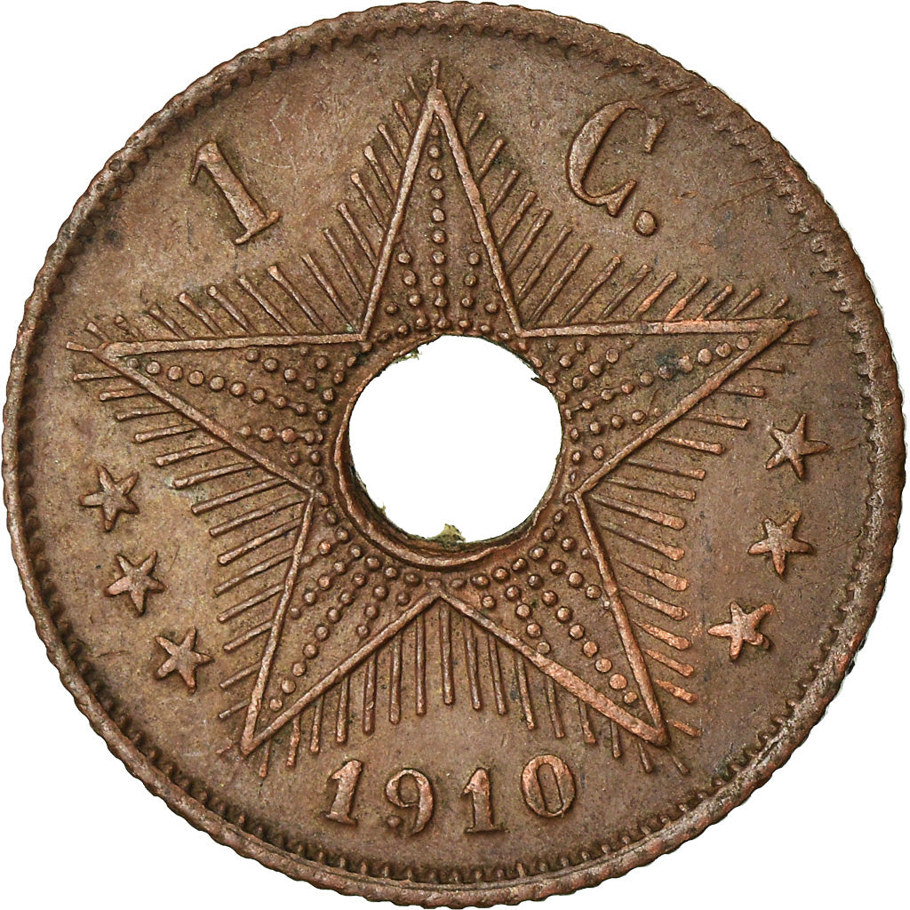 Münze, Belgisch-Kongo, Centime, 1910, SS+, Kupfer, KM:15