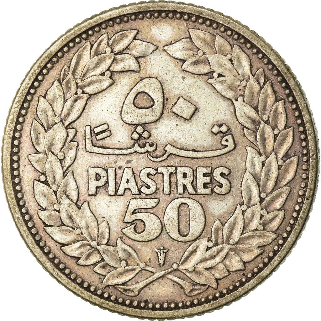 Moneta, Libano, 50 Piastres, 1952, Utrecht, BB, Argento, KM:17