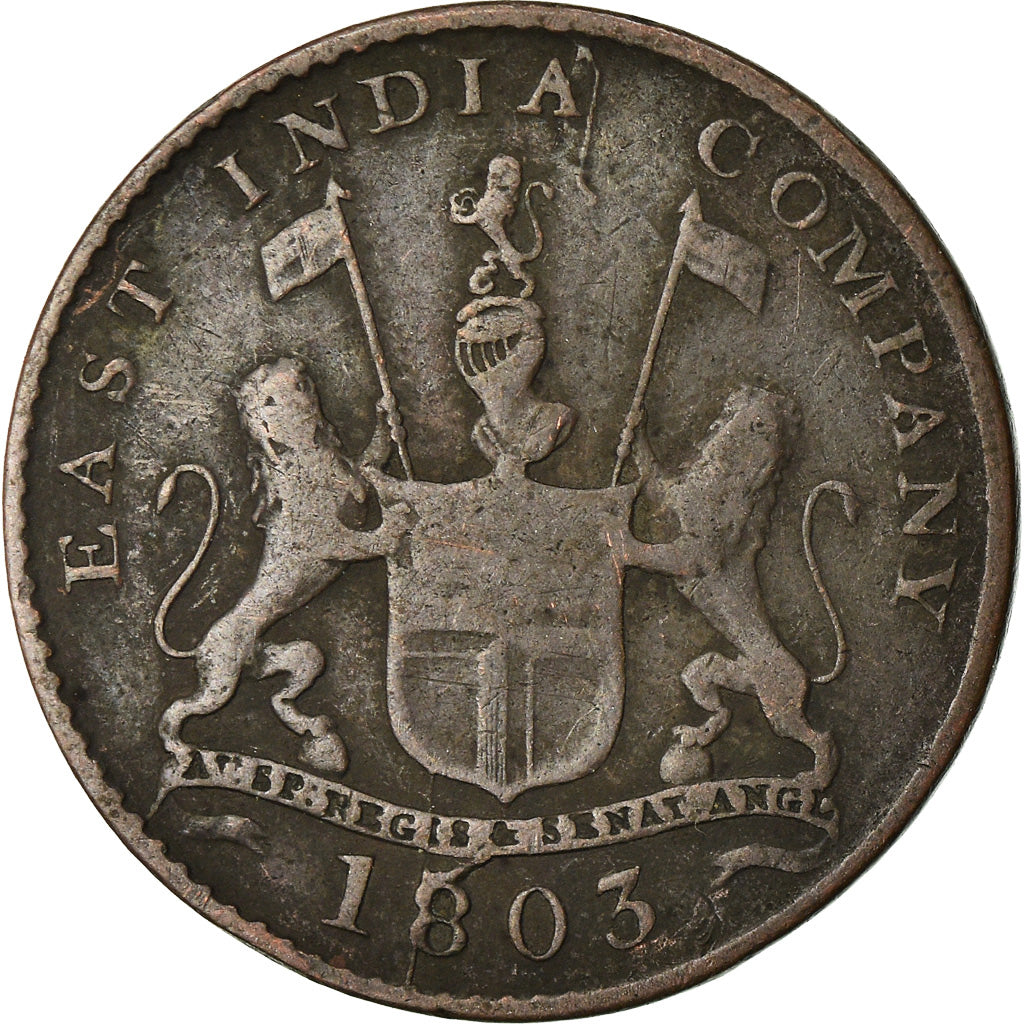 Moneta, INDIA - BRITANNICA, MADRAS PRESIDENCY, 5 Cash, 1 Falus, 1803, Soho Mint