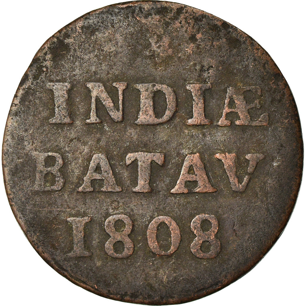 Monnaie, NETHERLANDS EAST INDIES, Duit, 1808, Dordrecht, TB, Cuivre, KM:76