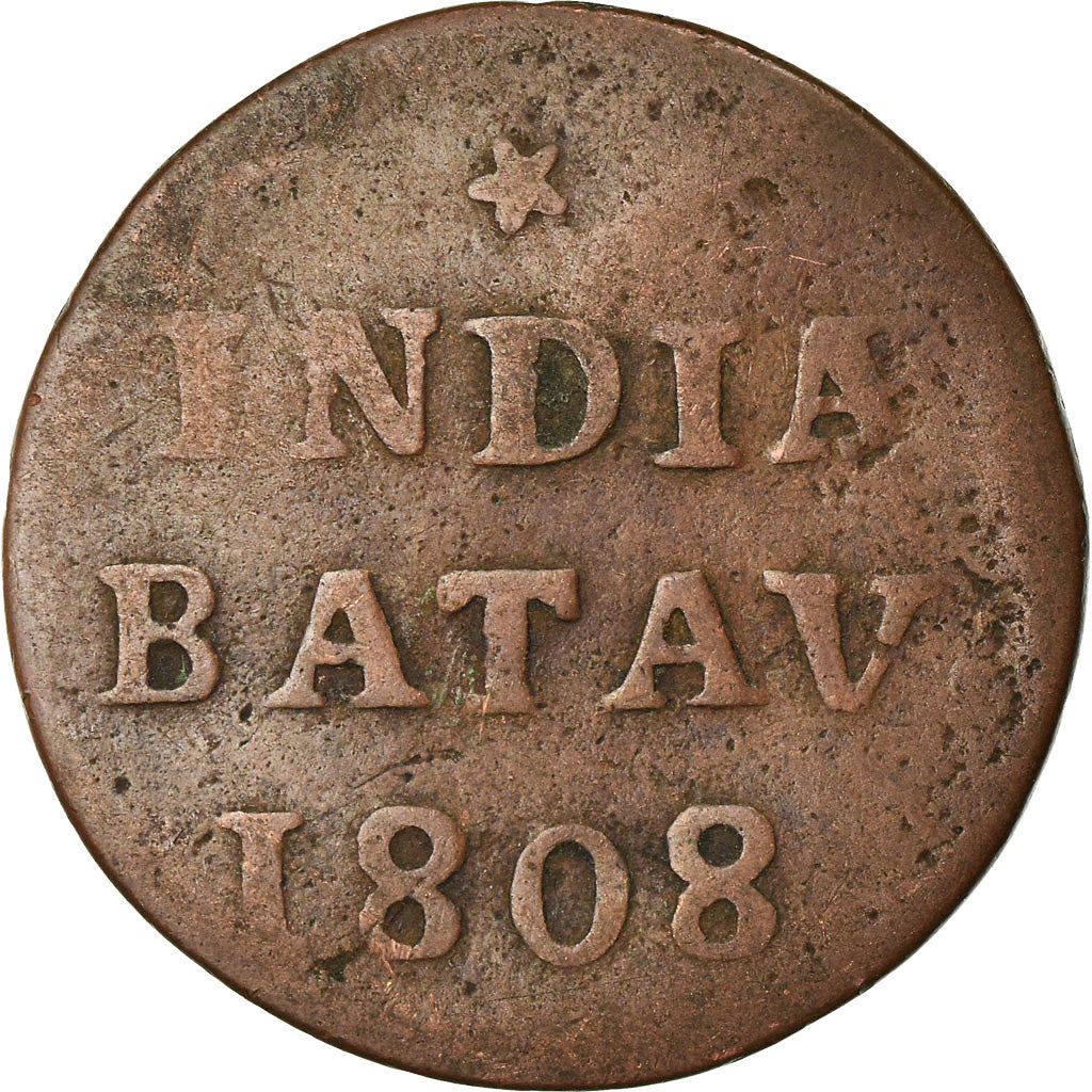 Monnaie, NETHERLANDS EAST INDIES, Duit, 1808, Dordrecht, TB, Cuivre, KM:76