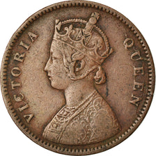 Moneta, INDIA - BRITANNICA, Victoria, 1/4 Anna, 1862, BB, Rame, KM:467
