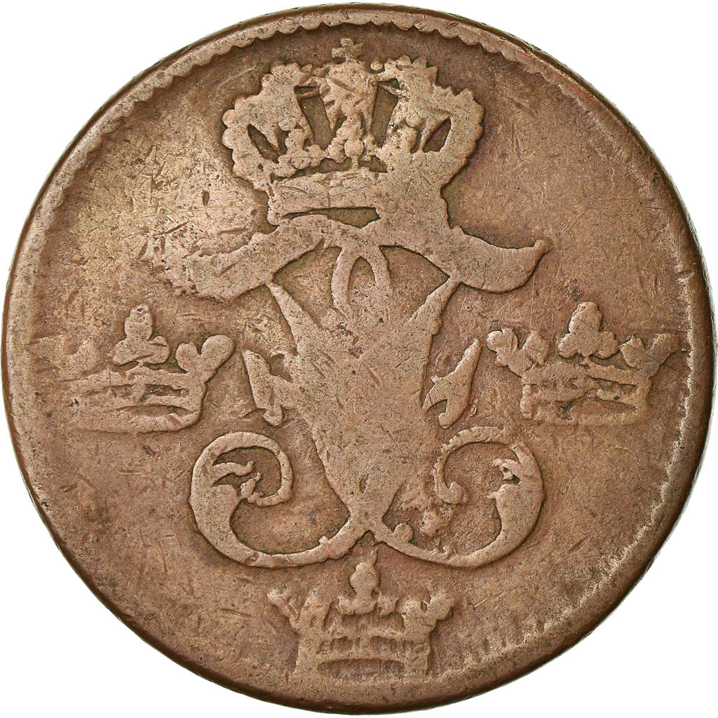 Moneta, Svezia, Frederick I, Ore, S.M., 1748, MB, Rame, KM:416.1