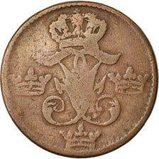 Moneta, Svezia, Frederick I, Ore, S.M., 1748, MB, Rame, KM:416.1