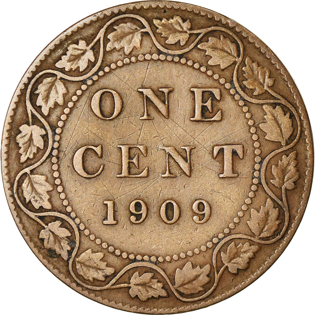 Moneta, Canada, Edward VII, Cent, 1909, Royal Canadian Mint, Ottawa, MB+