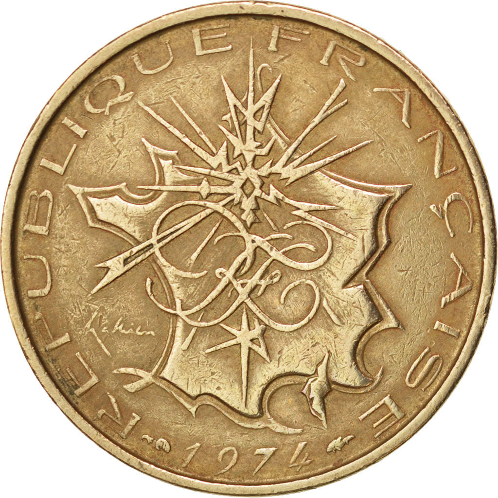 Vème République, 10 Francs Mathieu 1974, tranche B, KM 940