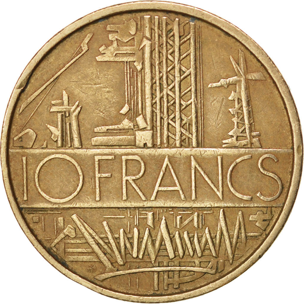 Vème République, 10 Francs Mathieu 1974, tranche B, KM 940