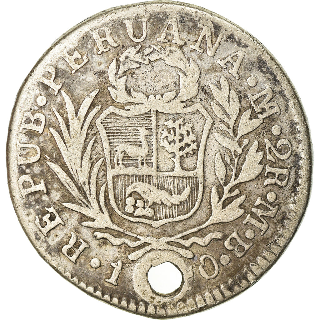 Monnaie, Pérou, 2 Reales, 1840, Lima, TB+, Argent, KM:141.1