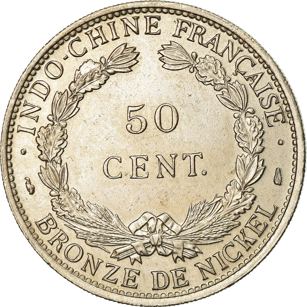 Moneta, INDOCINA FRANCESE, 50 Cents, 1946, Paris, SPL-, Rame-nichel, KM:31