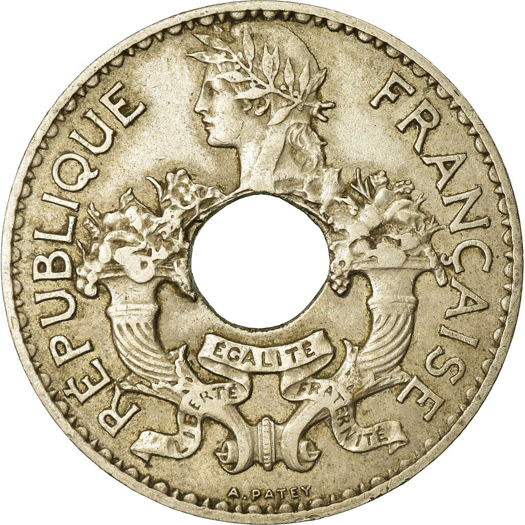 Munten, FRANS INDO-CHINA, 5 Cents, 1938, Paris, ZF, Nickel-brass, KM:18.1a