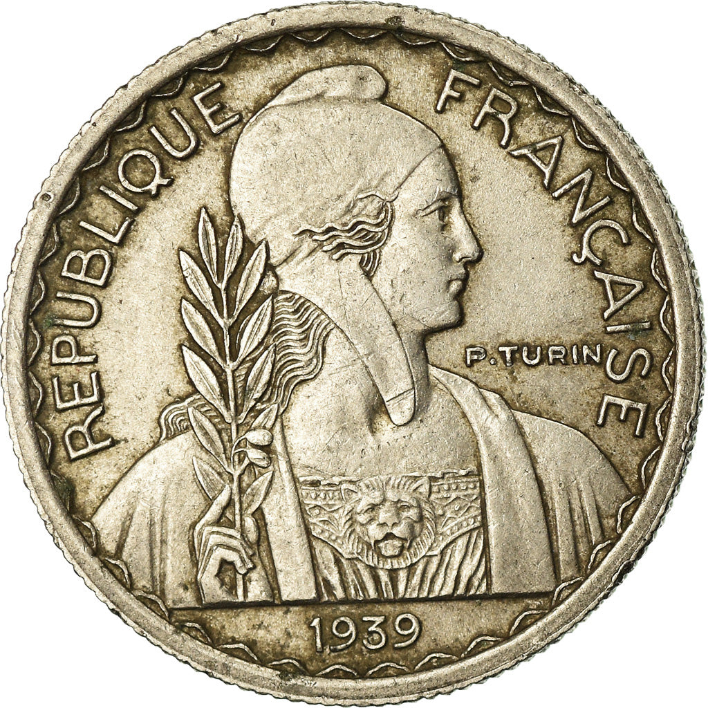 Moneta, FRANCUSKIE INDOCHINY, 10 Cents, 1939, Paris, AU(50-53), Nikiel, KM:21.1
