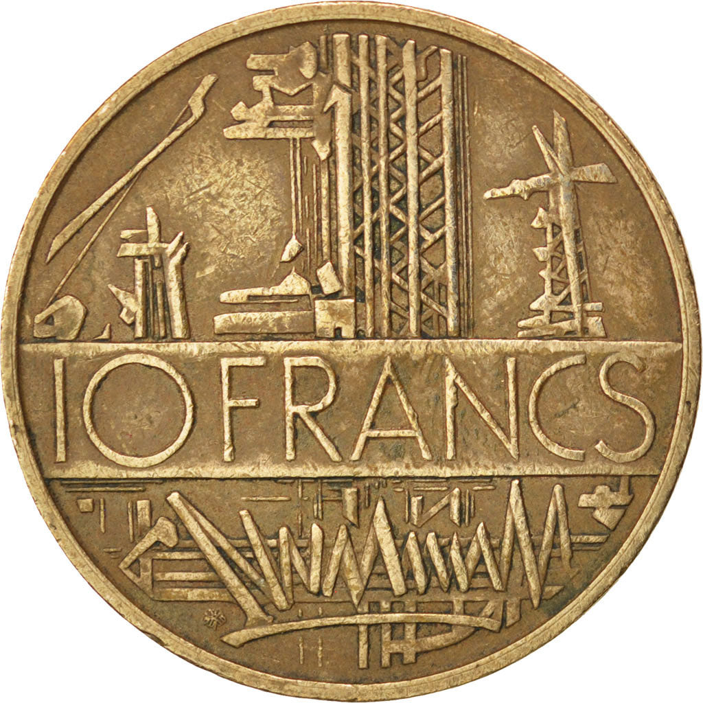 Coin, France, Mathieu, 10 Francs, 1977, EF(40-45), Nickel-brass, KM:940
