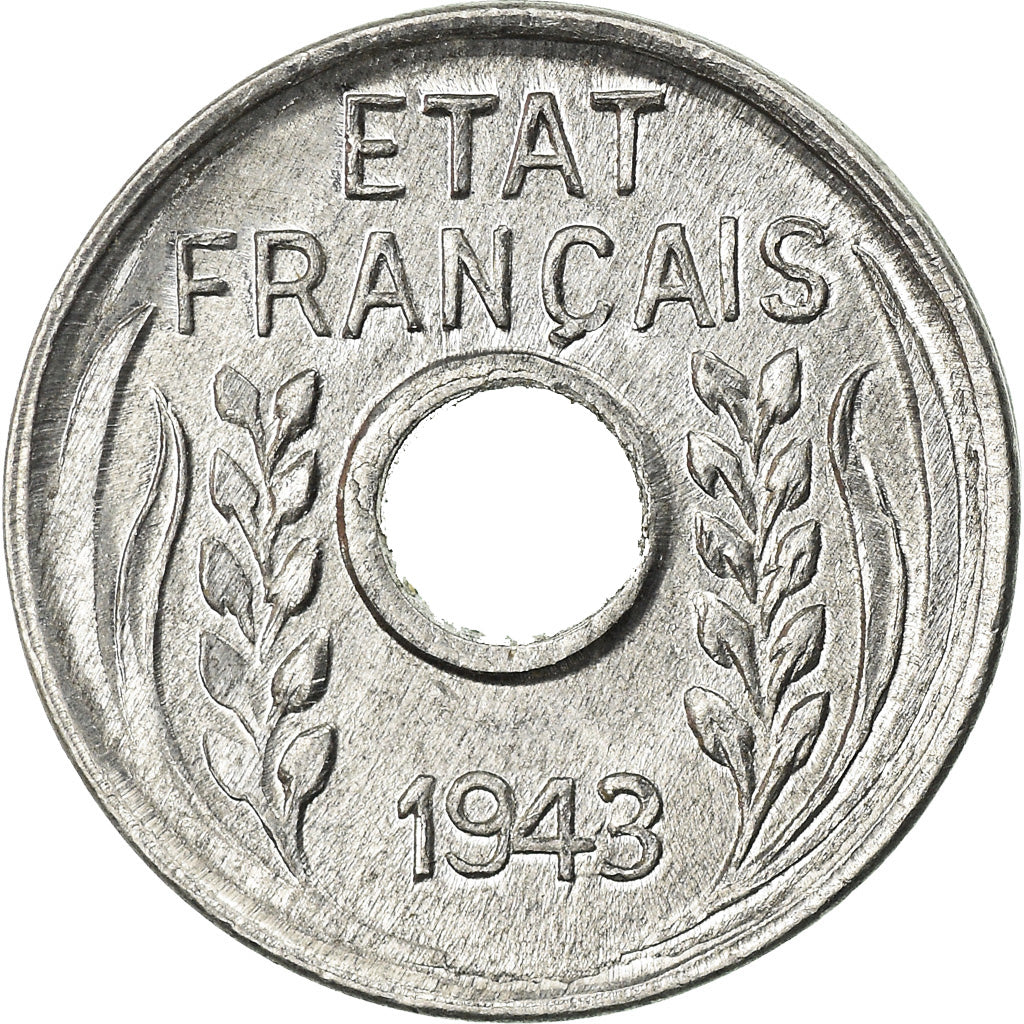 Münze, FRENCH INDO-CHINA, Cent, 1943, Paris, UNZ+, Aluminium, KM:26
