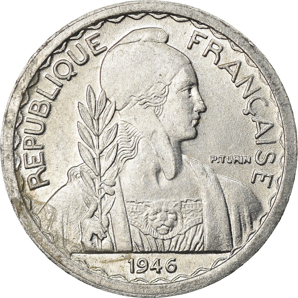Moneda, INDOCHINA FRANCESA, 5 Cents, 1946, Beaumont - Le Roger, EBC+, Aluminio