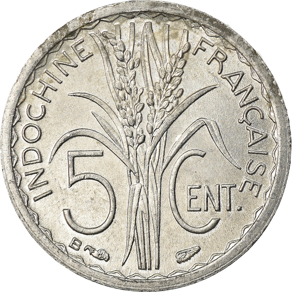 Moneda, INDOCHINA FRANCESA, 5 Cents, 1946, Beaumont - Le Roger, EBC+, Aluminio