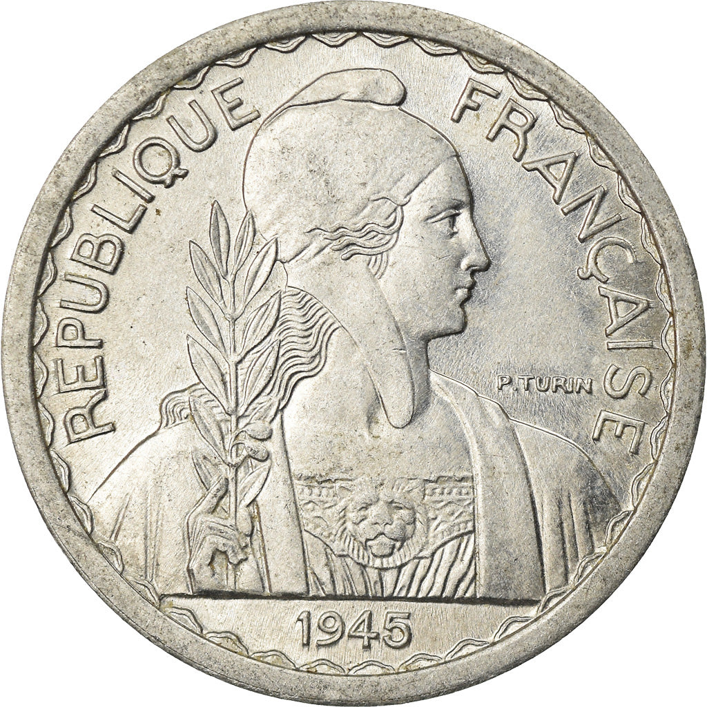 Moeda, INDOCHINA FRANCESA, 10 Cents, 1945, Paris, MS(60-62), Alumínio, KM:28.1