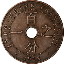 Monnaie, FRENCH INDO-CHINA, Cent, 1912, Paris, TTB+, Bronze, KM:12.1