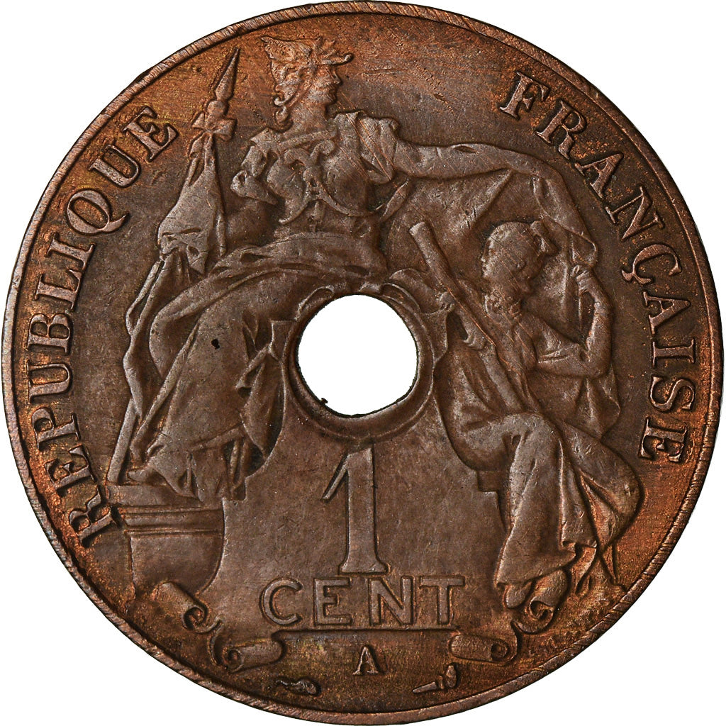 Monnaie, FRENCH INDO-CHINA, Cent, 1912, Paris, TTB+, Bronze, KM:12.1