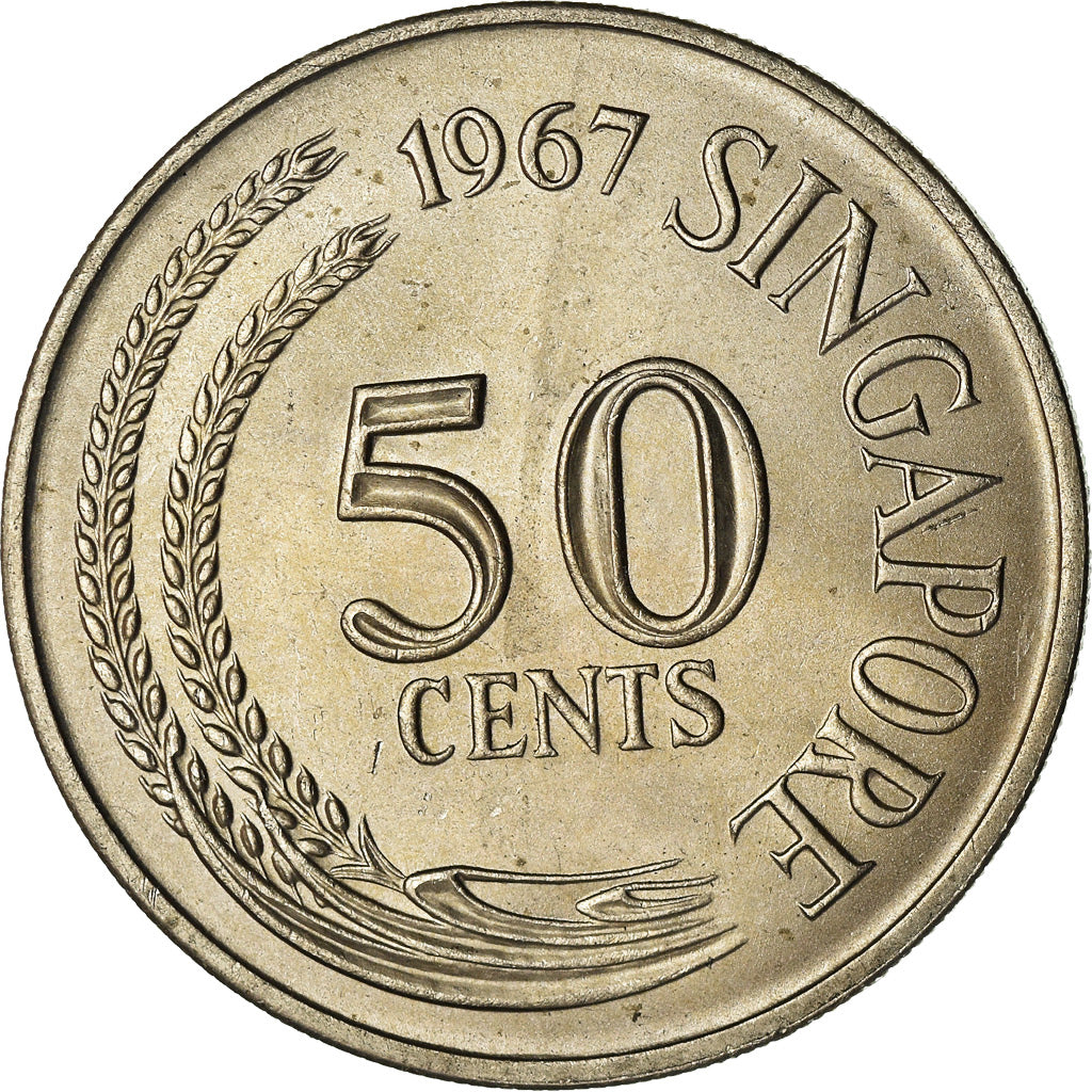 Monnaie, Singapour, 50 Cents, 1967, Singapore Mint, SUP+, Copper-nickel, KM:5
