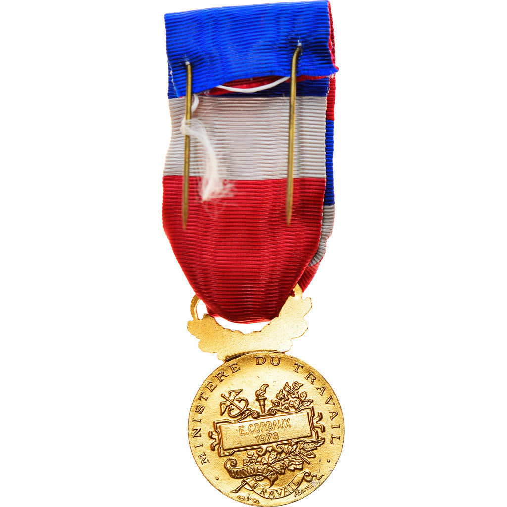 France, Médaille d'honneur du travail, Medal, 1976, Excellent Quality, Borrel