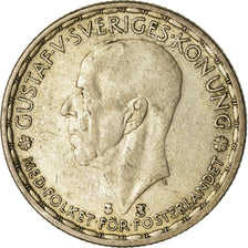 Moneta, Svezia, Gustaf V, Krona, 1949, BB, Argento, KM:814