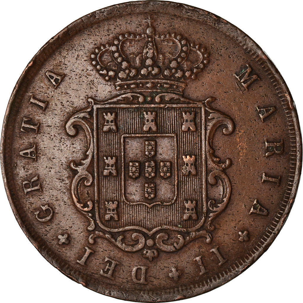 Münze, Portugal, Maria II, 10 Reis, 1842, SS, Kupfer, KM:481