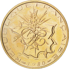 Francia, Mathieu, 10 Francs, 1980, SPL, Nichel-ottone, KM:940, Gadoury:814