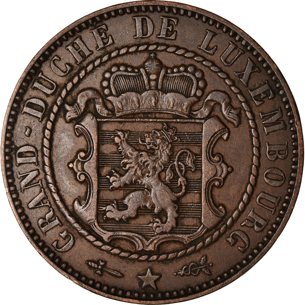 Moneta, Lussemburgo, William III, 10 Centimes, 1854, Utrecht, BB, Bronzo