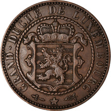 Moeda, Luxemburgo, William III, 10 Centimes, 1854, Utrecht, EF(40-45), Bronze