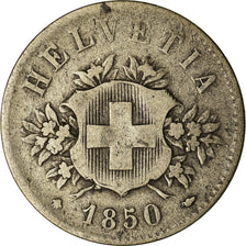 Coin, Switzerland, 20 Rappen, 1850, Bern, VF(30-35), Billon, KM:7