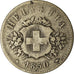 Coin, Switzerland, 20 Rappen, 1850, Bern, VF(30-35), Billon, KM:7