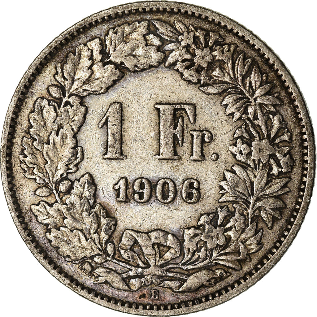 Moneta, Svizzera, Franc, 1906, Bern, MB+, Argento, KM:24