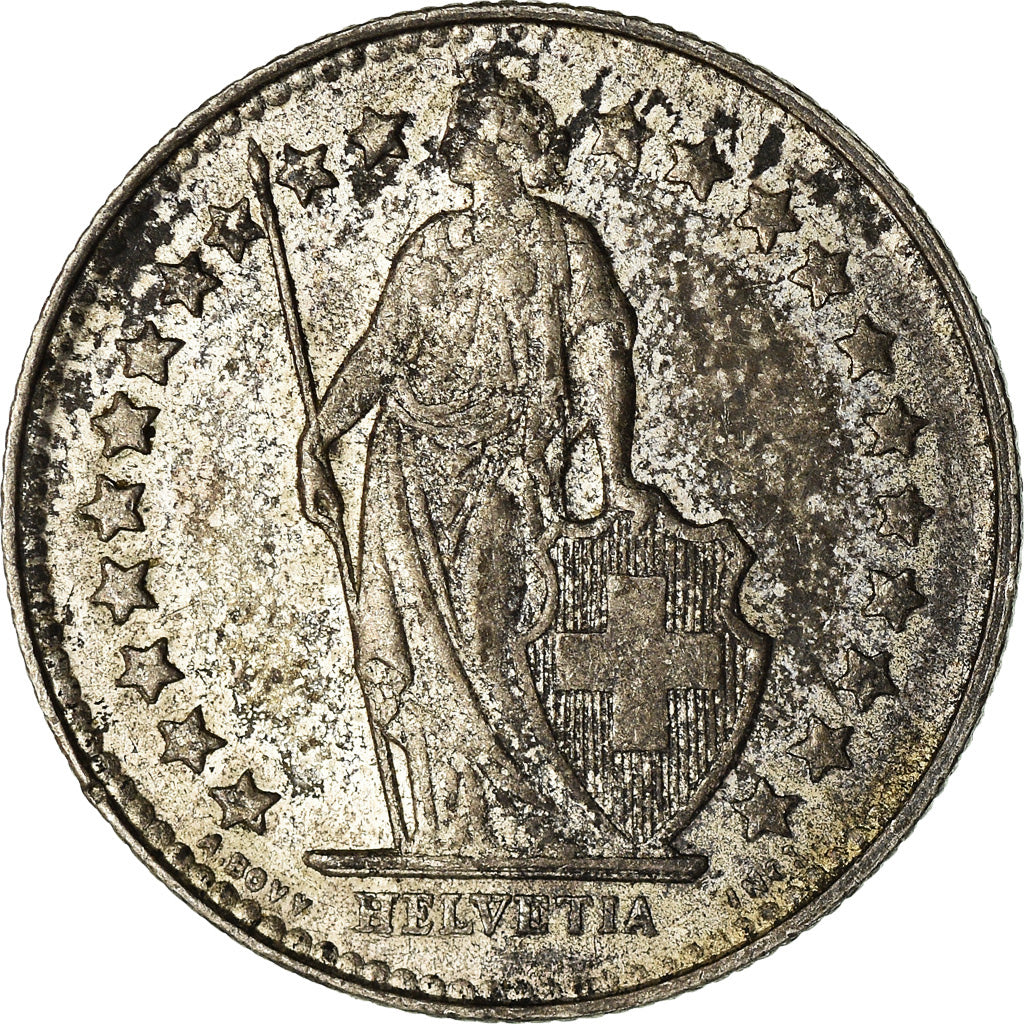 Münze, Schweiz, 1/2 Franc, 1929, Bern, SS, Silber, KM:23
