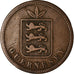 Münze, Guernsey, 4 Doubles, 1864, Heaton, Birmingham, S+, Bronze, KM:5