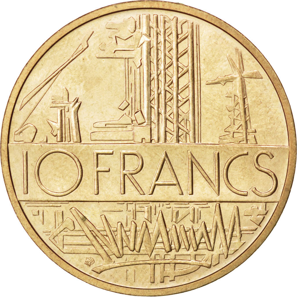 FRANCE, Mathieu, 10 Francs, 1983, KM #940, MS(60-62), Nickel-Brass, 26, Gadoury.