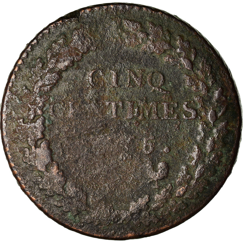 Moneta, Francja, Dupré, 5 Centimes, AN 5, Orléans, VF(20-25), Bronze