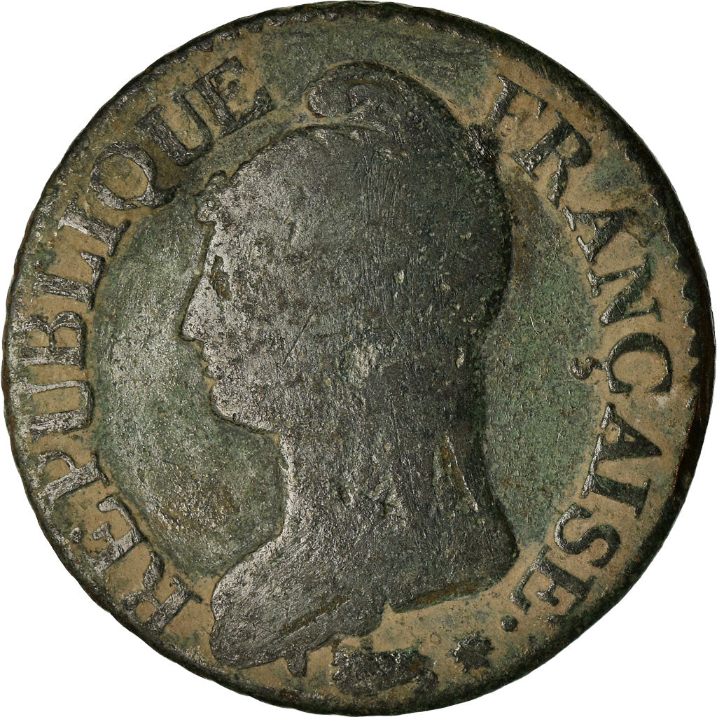 Moneda, Francia, Dupré, 5 Centimes, AN 7, Paris, BC, Bronce, KM:640.1