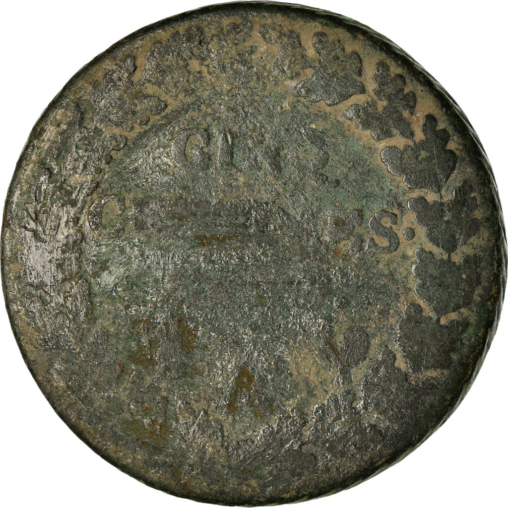 Moneda, Francia, Dupré, 5 Centimes, AN 7, Paris, BC, Bronce, KM:640.1
