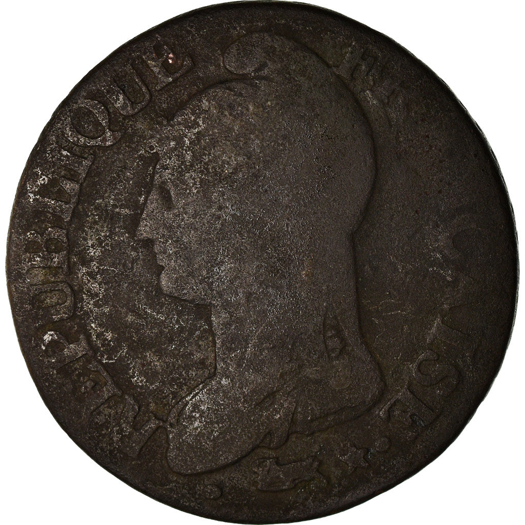 Moneta, Francia, Dupré, 5 Centimes, AN 7, Paris, MB, Bronzo, KM:640.1