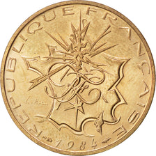 FRANCE, Mathieu, 10 Francs, 1984, KM #940, MS(63), Nickel-Brass, 26, Gadoury...
