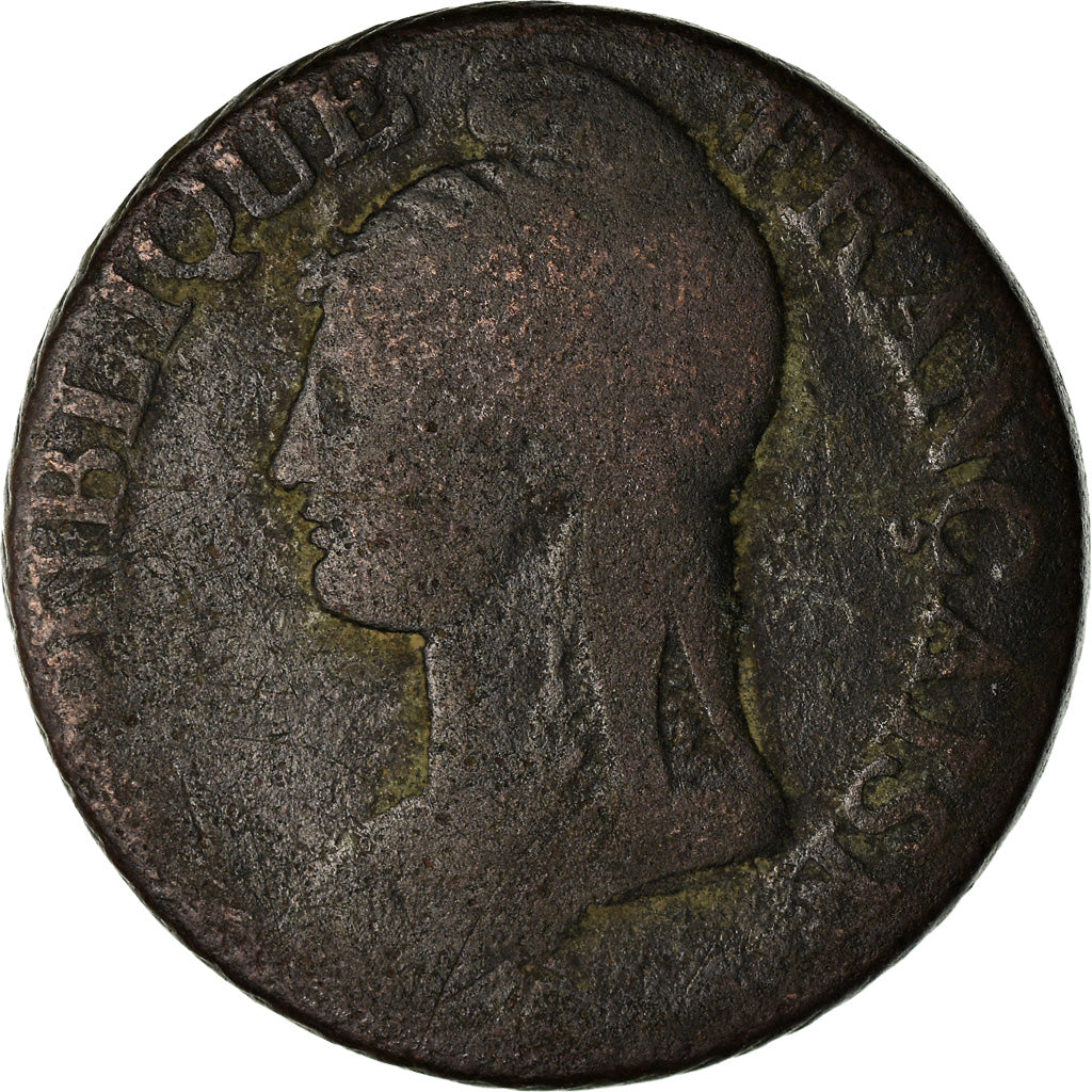 Munten, Frankrijk, Dupré, 5 Centimes, AN 8, Paris, FR, Bronze, KM:640.1