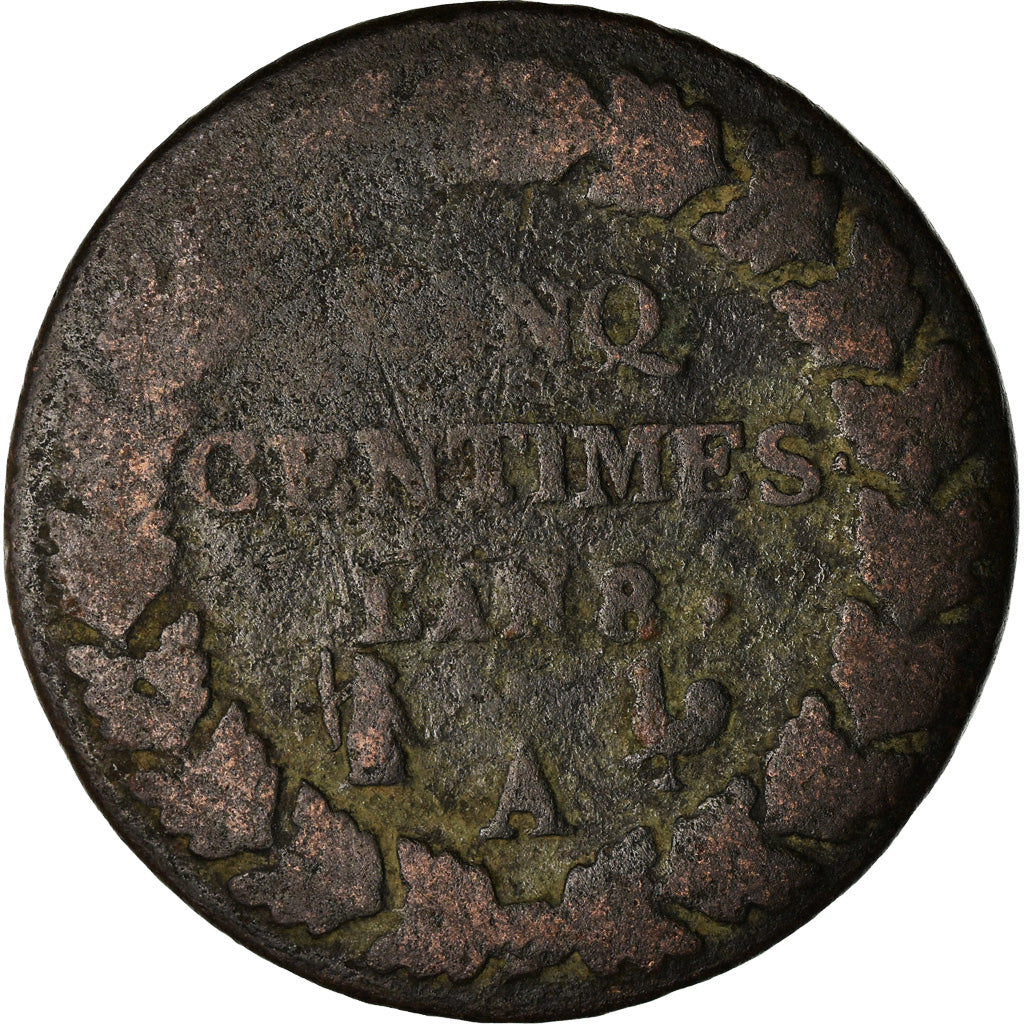 Munten, Frankrijk, Dupré, 5 Centimes, AN 8, Paris, FR, Bronze, KM:640.1