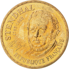 FRANCE, Stendhal, 10 Francs, 1983, KM #953, MS(60-62), Nickel-Bronze, 26,...