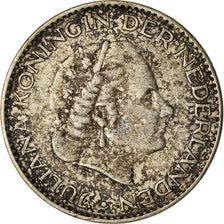 Coin, Netherlands, Juliana, Gulden, 1957, AU(50-53), Silver, KM:184