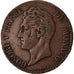 Moneta, Monaco, Honore V, 5 Centimes, Cinq, 1837, Monaco, MB+, Rame, KM:95.2a