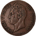 Moneta, Monaco, Honore V, 5 Centimes, Cinq, 1837, Monaco, MB+, Rame, KM:95.2a