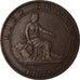 Moneta, Spagna, Provisional Government, 10 Centimos, 1870, BB, Rame, KM:663