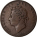 Moneta, Gran Bretagna, George IV, 1/2 Penny, 1827, MB, Rame, KM:692