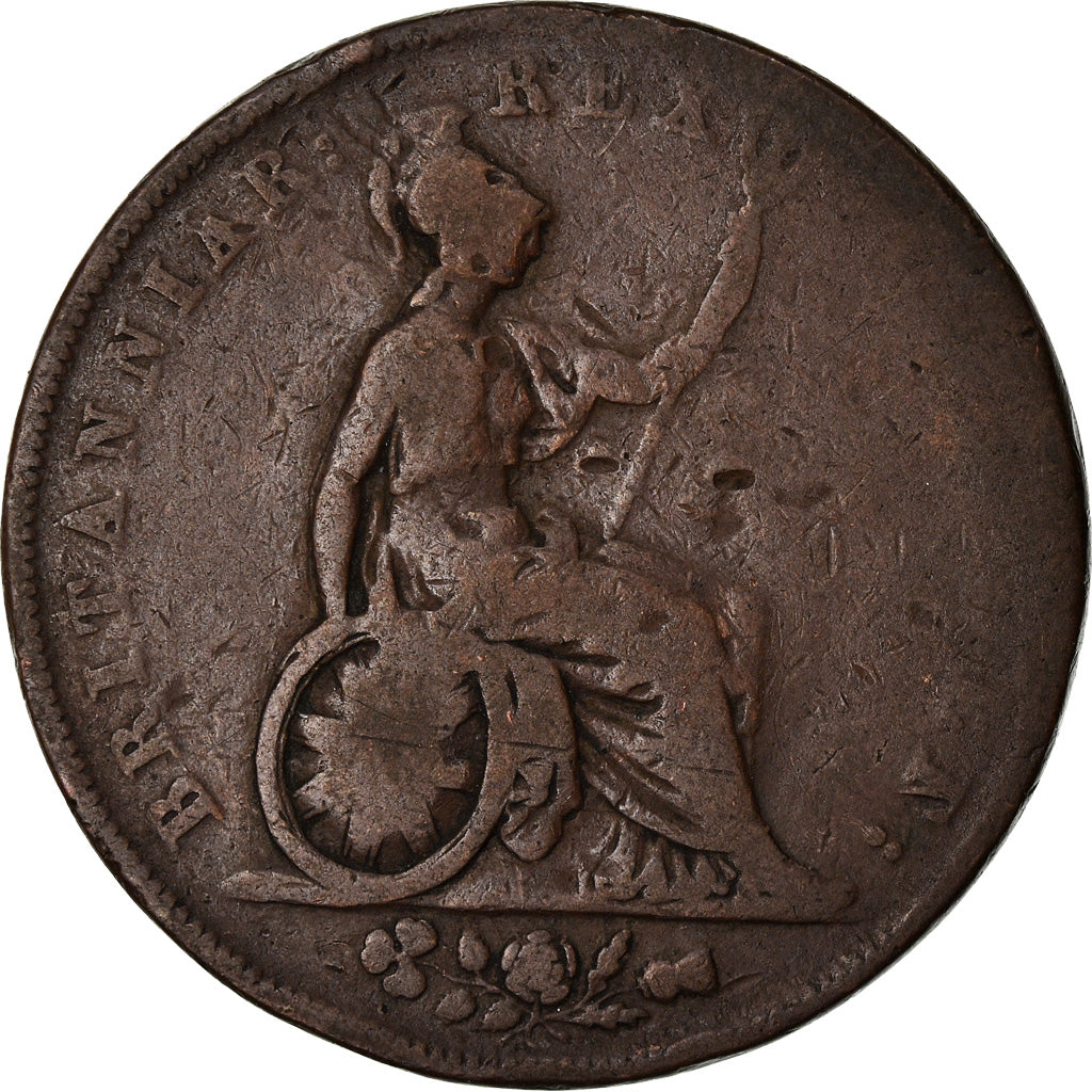 Moneta, Gran Bretagna, George IV, 1/2 Penny, 1827, MB, Rame, KM:692
